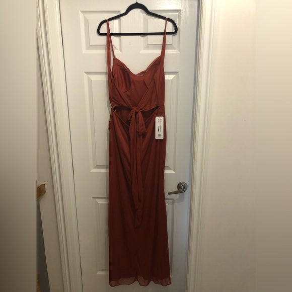 Azazie Bridesmaid or Wedding Guest dress - “Dorita” in Terracotta - size 12 - Picture 3 of 7